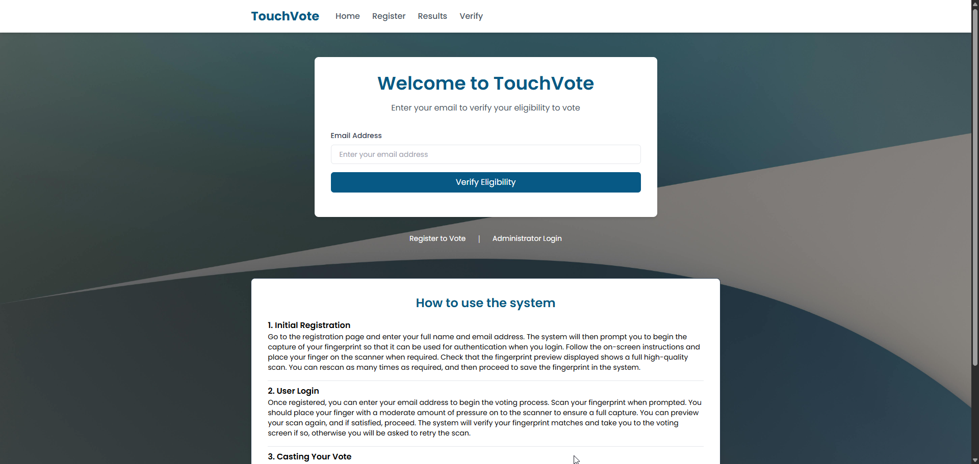 E-Voting System (University Honours Project)